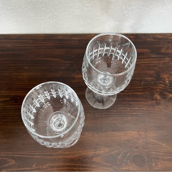 Belfast Bohemia Crystal Crystalex Wine Glasses Set of 2 Clear Stemware Drinking - Picture 6 of 8